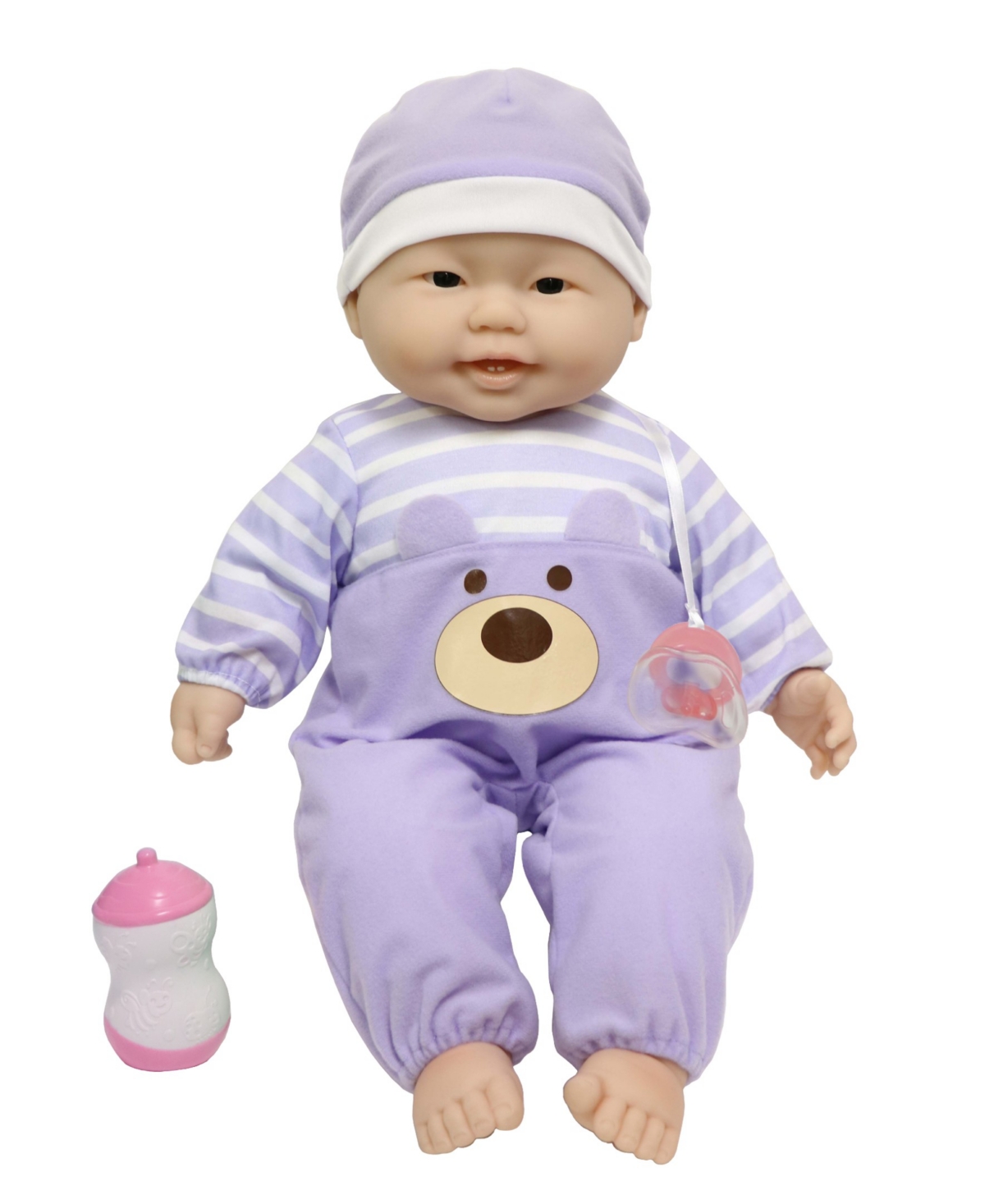 Jc Toys Lots To Cuddle Babies 20" Asian Baby Doll Purple Outfit In Pink - Asian