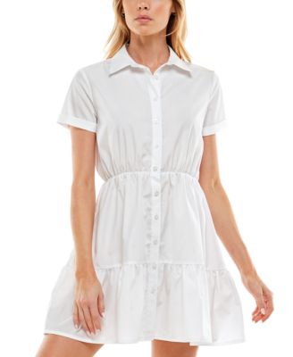 juniors white dress shirt