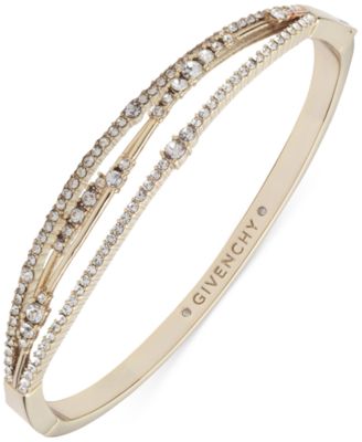 Givenchy - Crystal Twist Triple Row Bangle Bracelet