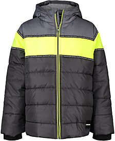 Toddler Boys Colorblocked Tapped Bubble Jacket