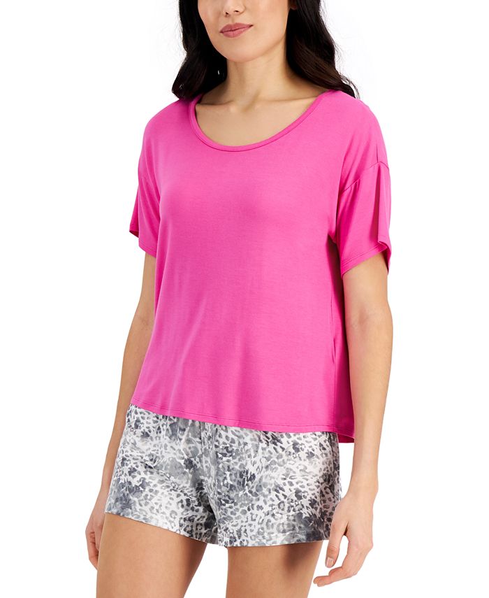 INC International Concepts Super-Soft Short Sleeve Top, Created for ...