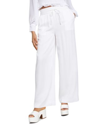 Bar III Cotton Drawstring Wide-Leg 