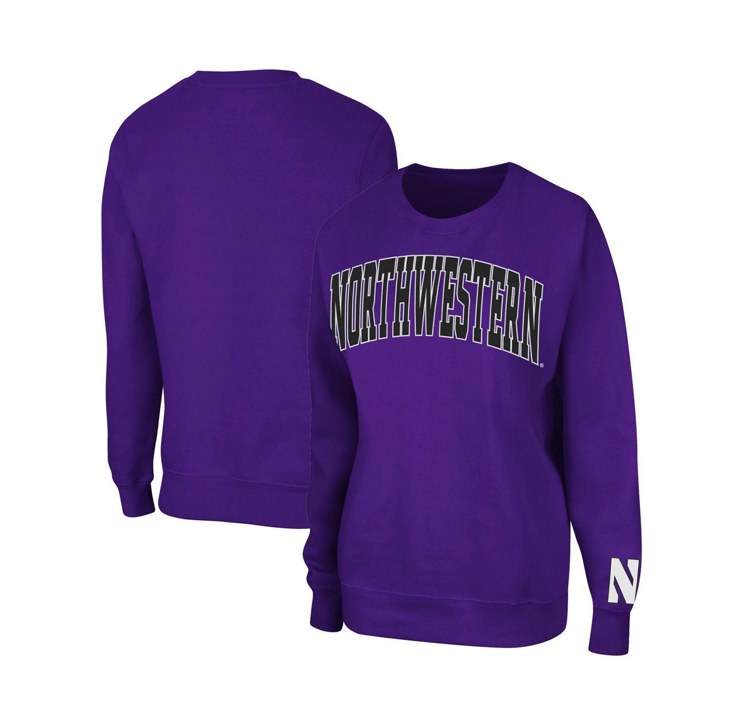 Women's Purple Northwestern Wildcats Campanile Pullover Sweatshirt