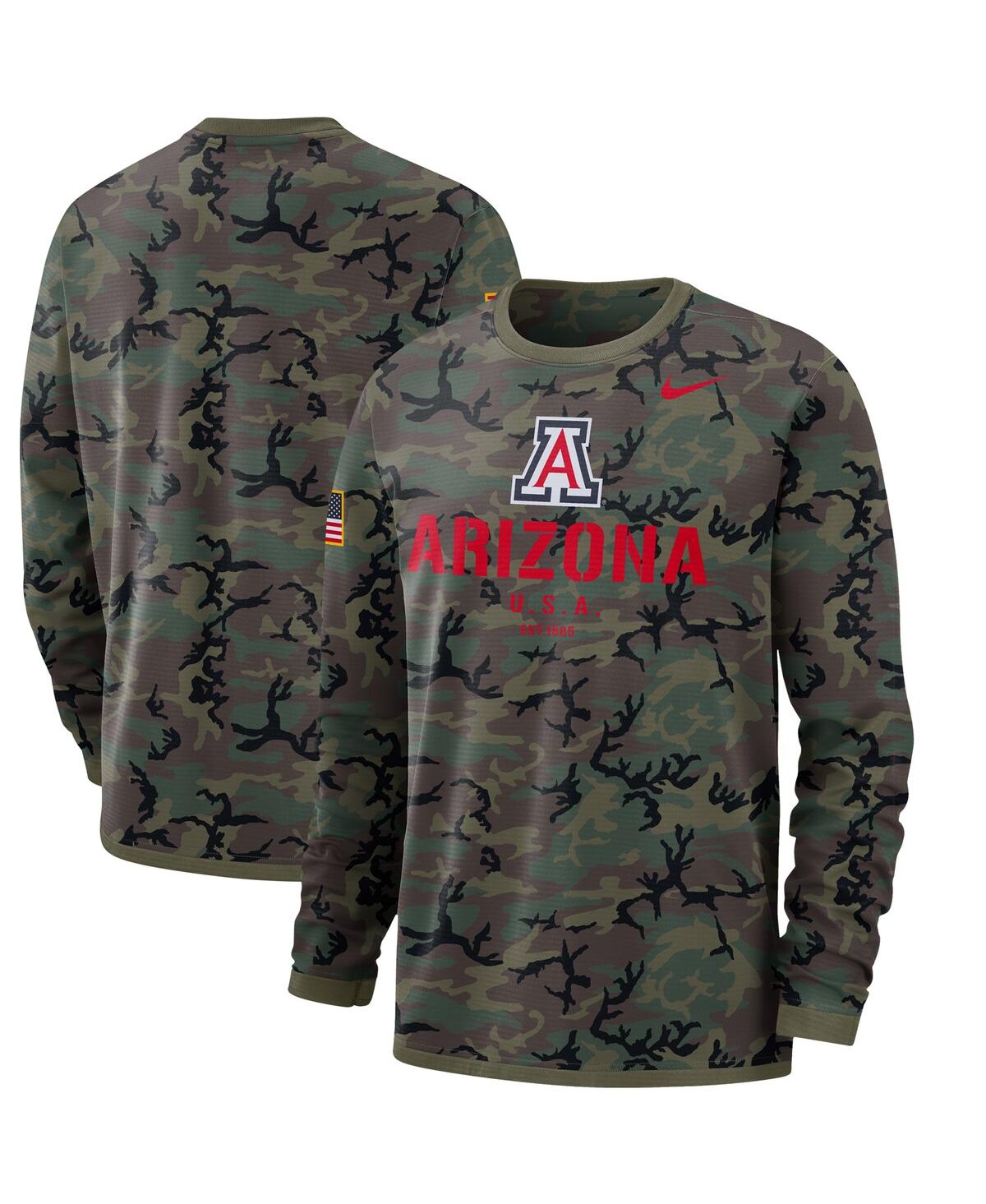 Men's Camo Arizona Wildcats Military-Inspired Appreciation Performance Long Sleeve T-shirt
