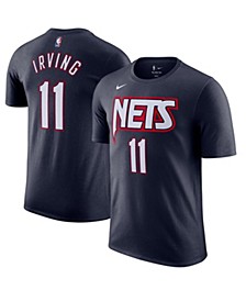 Men's Kyrie Irving Navy Brooklyn Nets 2021/22 City Edition Name Number T-shirt