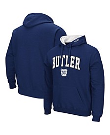 Men's Navy Butler Bulldogs Arch and Logo Pullover Hoodie