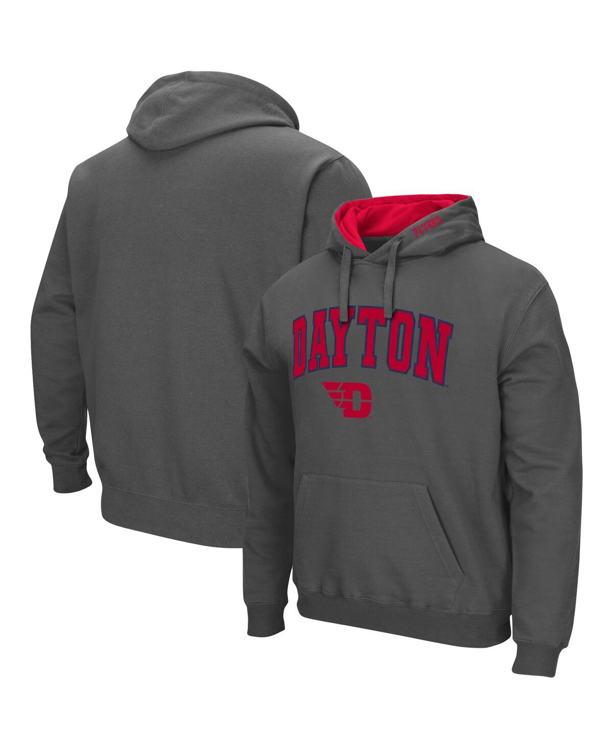Colosseum Men's Dayton Flyers Arch And Logo Pullover Hoodie In Navy