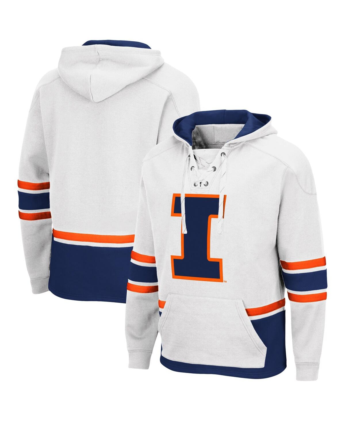 Shop Colosseum Men's White Illinois Fighting Illini Lace Up 3.0 Pullover Hoodie