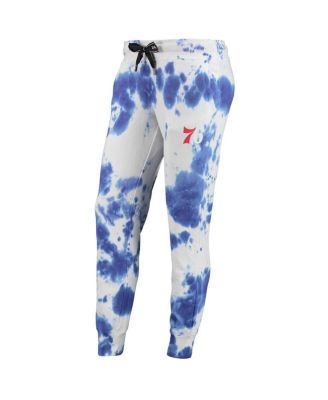 Women's White and Royal Philadelphia 76ers Melody Tie-Dye Jogger Pants