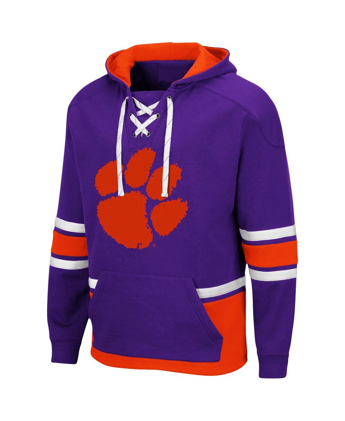 Shop Colosseum Men's Purple Clemson Tigers Lace Up 3.0 Pullover Hoodie