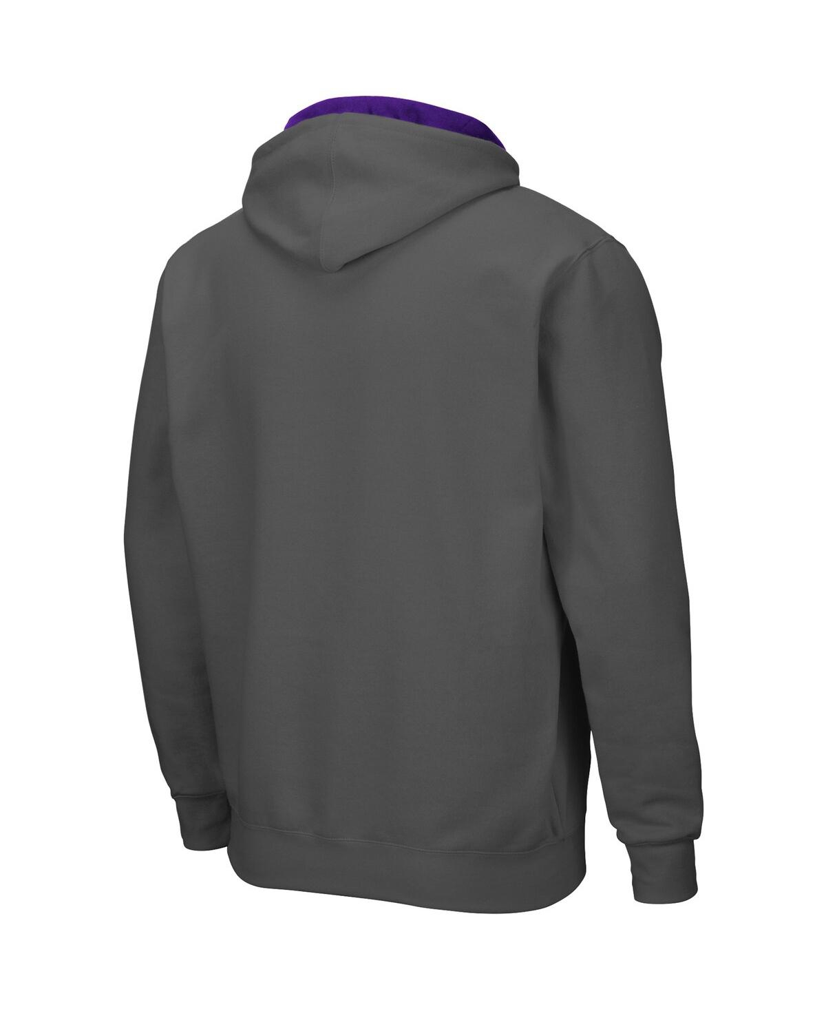 Colosseum Men's Charcoal James Madison Dukes Arch Logo 3.0 Full-zip Hoodie In Charcoal