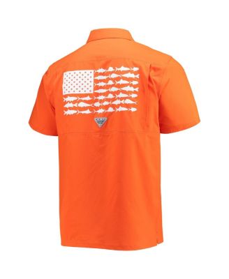 Men's Orange Clemson Tigers Slack Tide Camp Button-Up Shirt