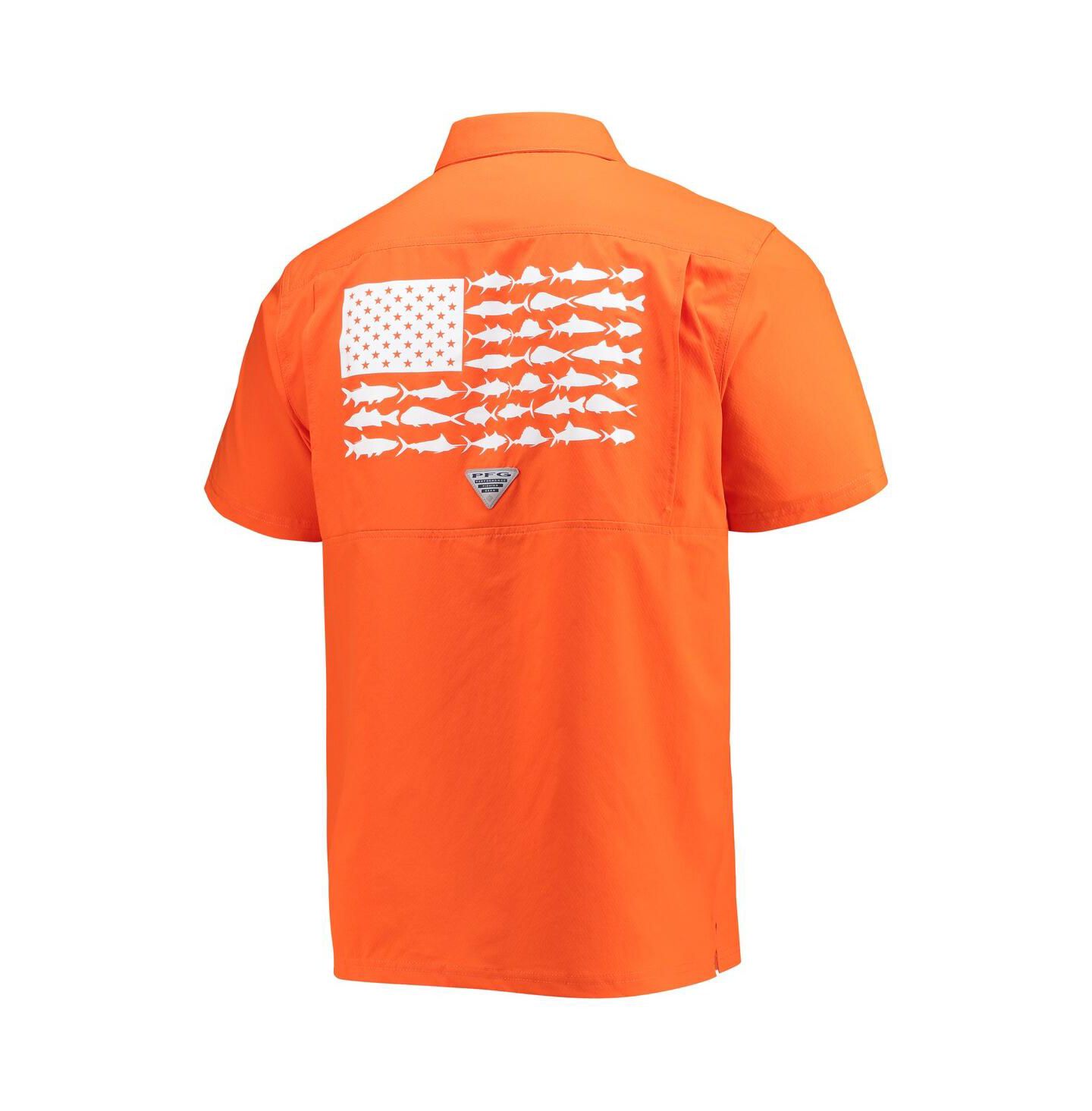 Мужская рубашка Columbia Orange Clemson Tigers Slack Tide Camp Button-Up — фото 4