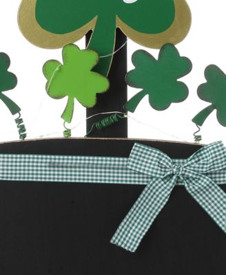 42" Lighted St. Patrick's Wooden Shamrocks Porch Decor