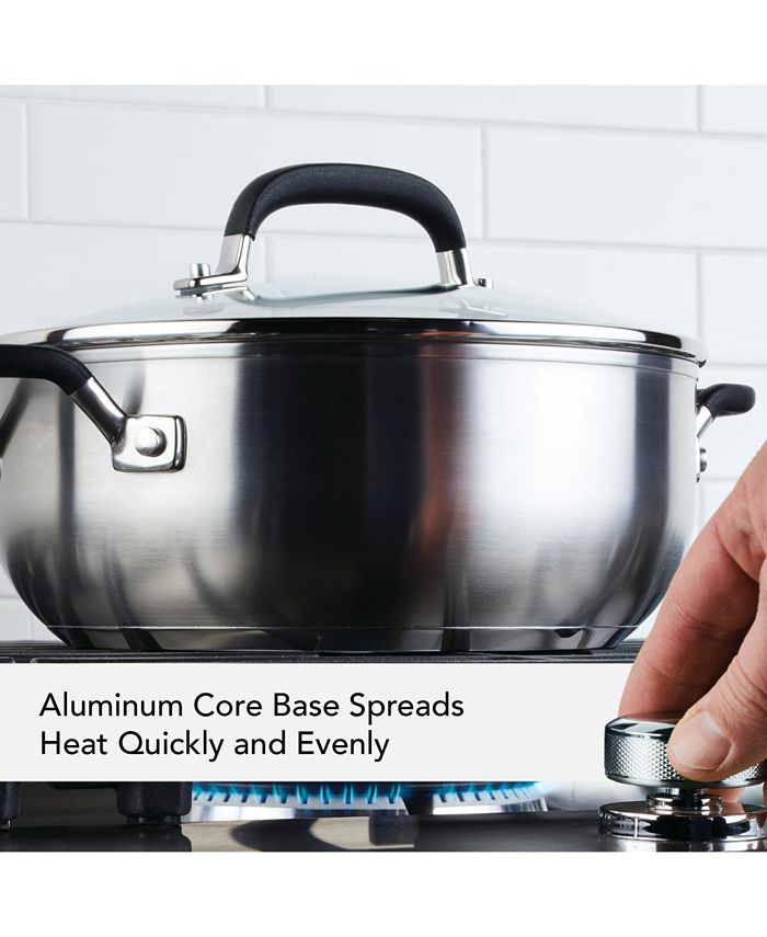 KitchenAid Stainless Steel 4 Quart Induction Casserole with Lid Macy's