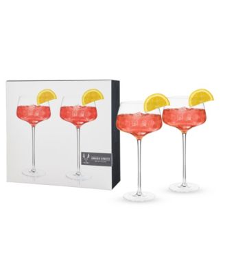 Raye Angled Amaro Spritz Crystal Glasses, Set of 2, 16 Oz