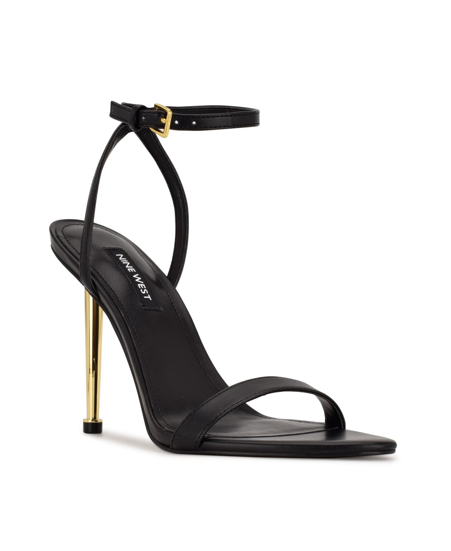 Женские сандалии Nine West Reina Ankle Strap Stiletto, цвет: Чёрный — фото 1