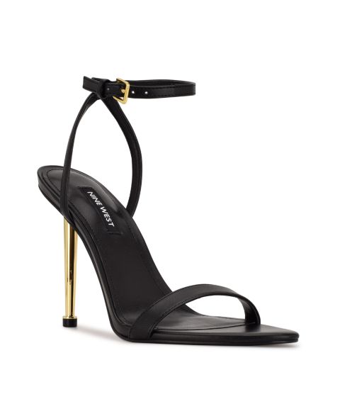 Женские сандалии Nine West Reina Ankle Strap Stiletto, цвет: Чёрный