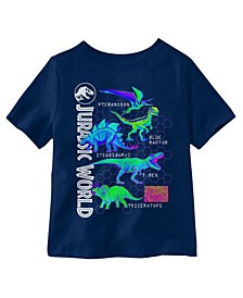 Toddler Boys Jurassic World Neon Dinosaurs Graphic T-shirt