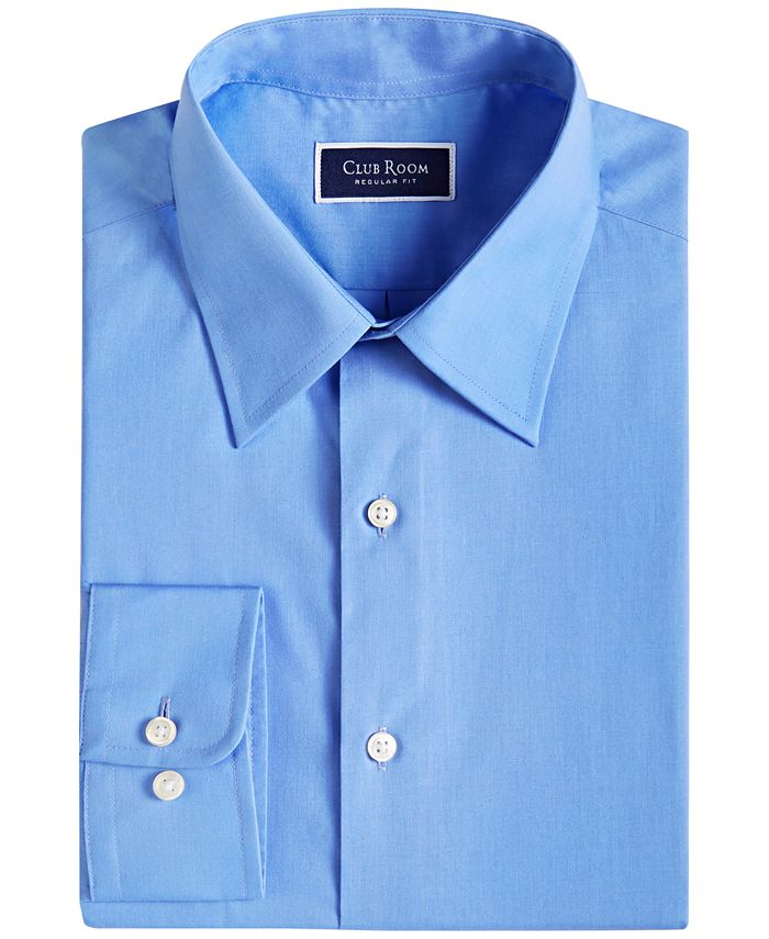 Club Room Men's Regular Fit Solid Dress Shirt, Created for Macy's - Macy's