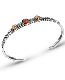 Gemstone 3-Stone Cuff Bracelet