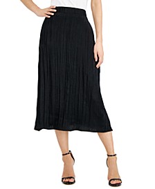 Women's Crinkled Pull-On Skirt, Created for Macy's