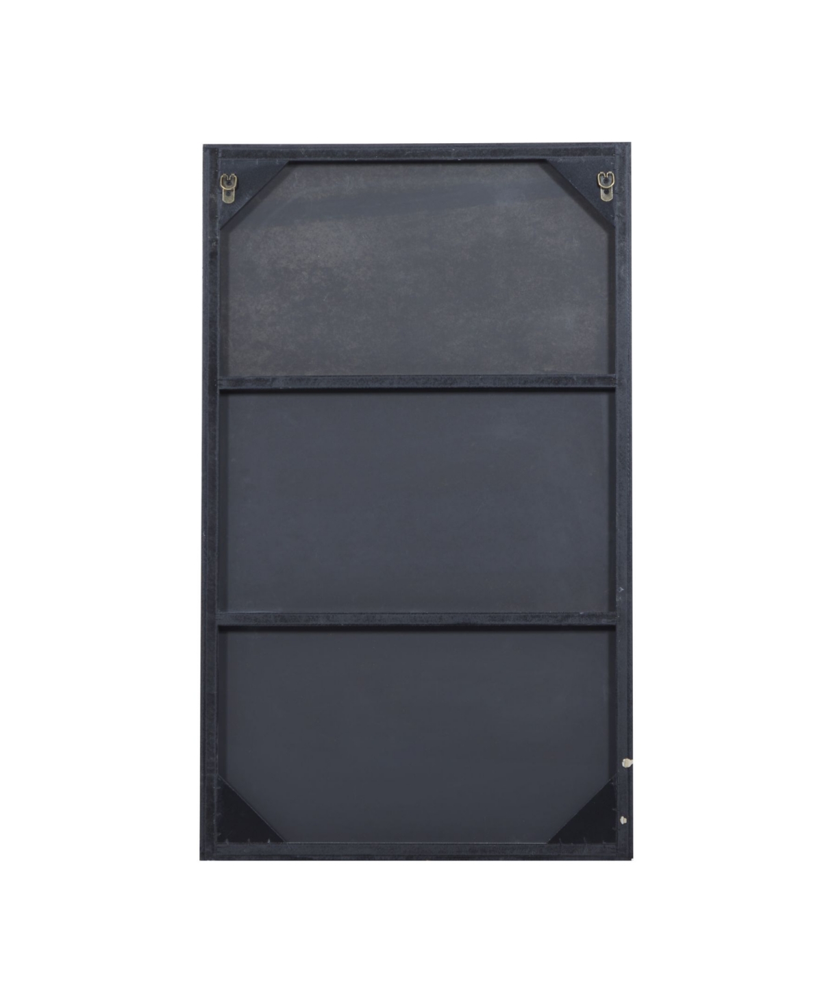 Rosemary Lane Contemporary Wood Wall Mirror, 40" X 24" In Black 14x36