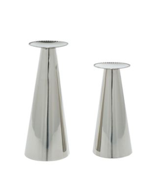 Stainless Steel Glam Candle Holder, Set of 2