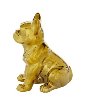 by Cosmopolitan Ceramic Glam Dog Sculpture, 12" x 6"