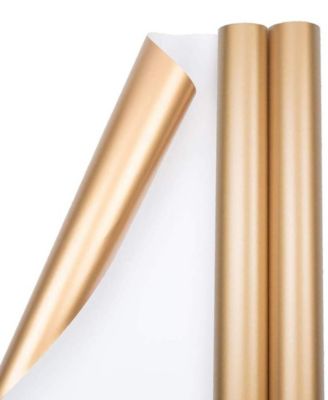 JAM Paper Gift Wrap 50 Square Feet Matte Wrapping Paper Rolls, Pack of 2