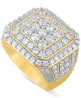 Men's Diamond Cluster Ring (5 ct. t.w.) in 10k Gold - Yellow Gold