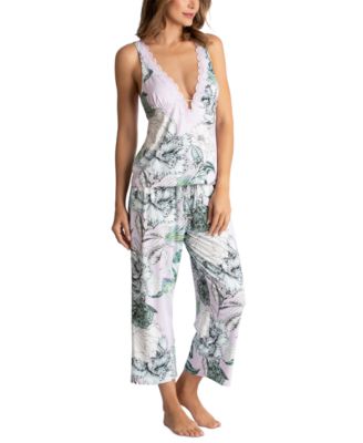 Photo 1 of Size Medium - Linea Donatella Palm Garden Cami & Cropped Pajama 