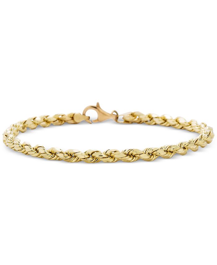 Macy's Rope Chain Bracelet in 10k Gold Macy's