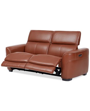 Macy's - Lexanna 2-Pc. Leather Sofa with 2 Power Motion Recliners