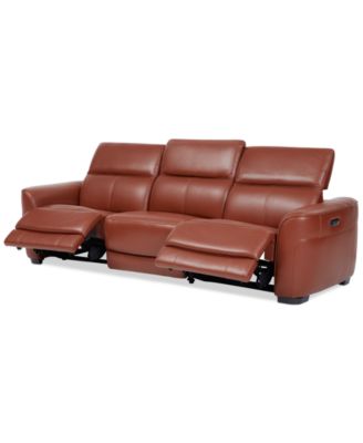 Lexanna 3-Pc. Leather Sofa with 2 Power Motion Recliners, Created for Macy's