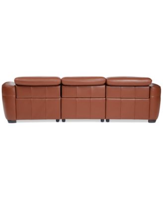 Lexanna 3-Pc. Leather Sofa with 3 Power Motion Recliners, Created for Macy&#39;s