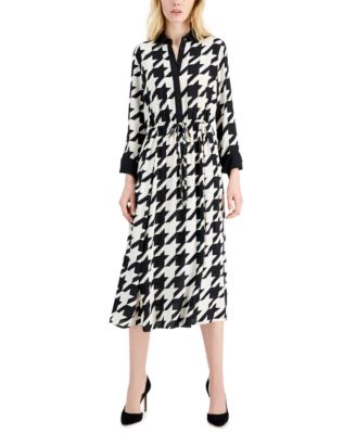 anne klein houndstooth dress