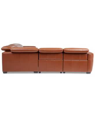 Lexanna 5-Pc. Leather Sectional with 3 Power Motion Recliners, Created for Macy's