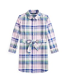 Toddler Girls Plaid Oxford Shirtdress