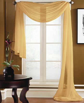Yellow curtain scarf deals