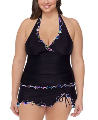 macys womens swimsuits plus size