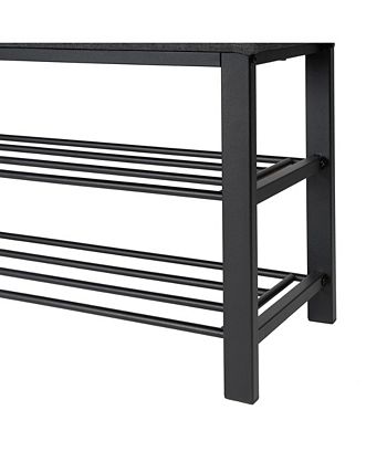 Neatfreak fabric upholstered shoe storage bench deals