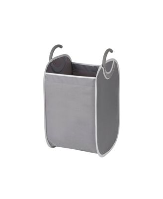 Mobile bagno o lavanderia in legno con cesto portabiancheria e 3 ripiani - Grace