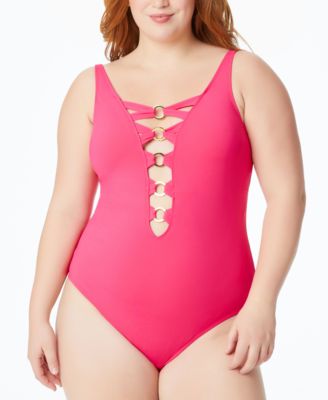 macys plus size swim suits