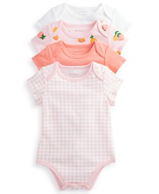 Baby Girls 4-Pk. Citrus Party Bodysuits, Created for Macy's 
