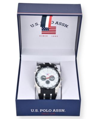 U.S. Polo Association Men's Silver Strap Watch