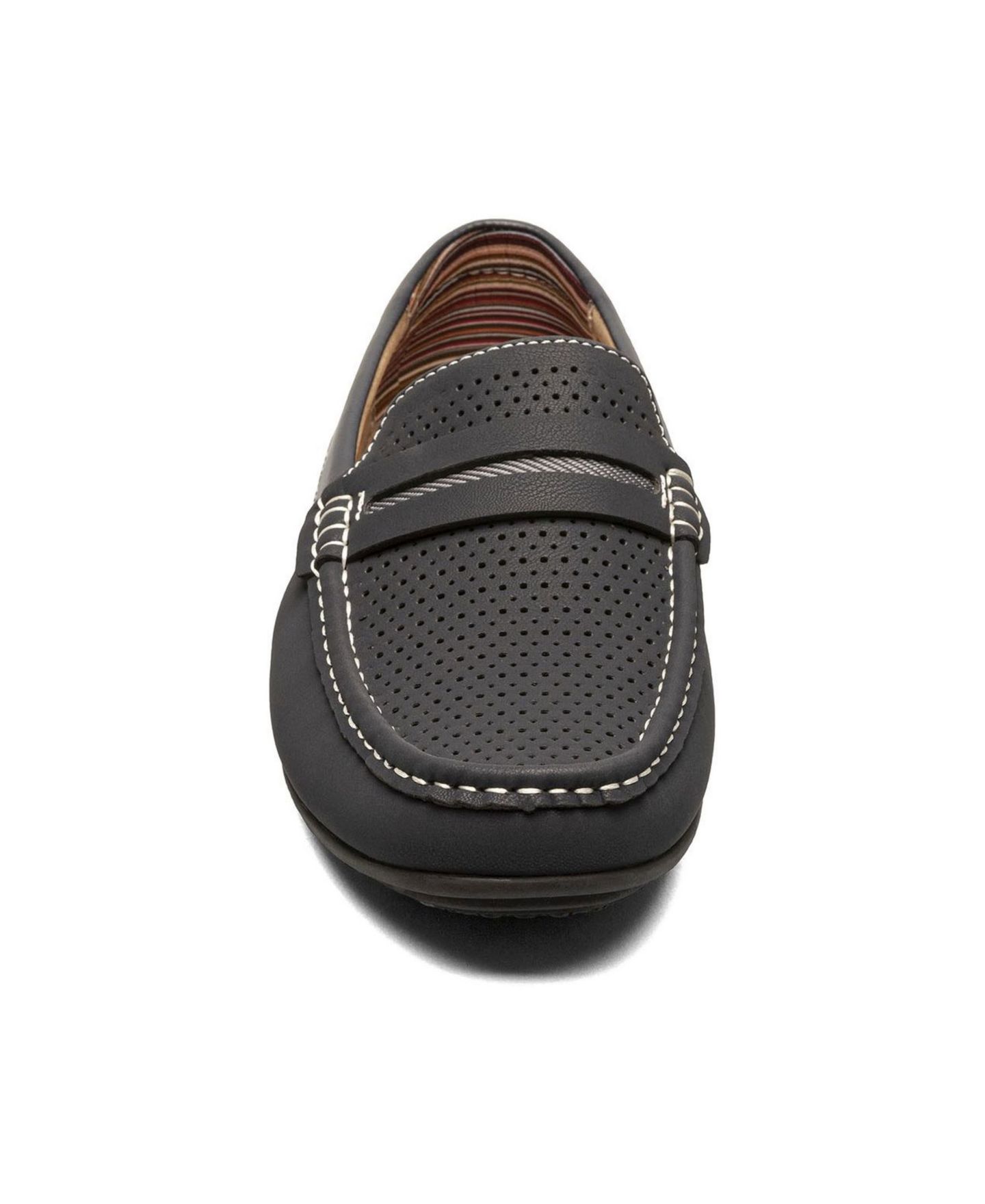Мужские туфли Stacy Adams Corby Moccasin Toe Saddle Slip-on Loafer, цвет: Тёмно-синий — фото 6