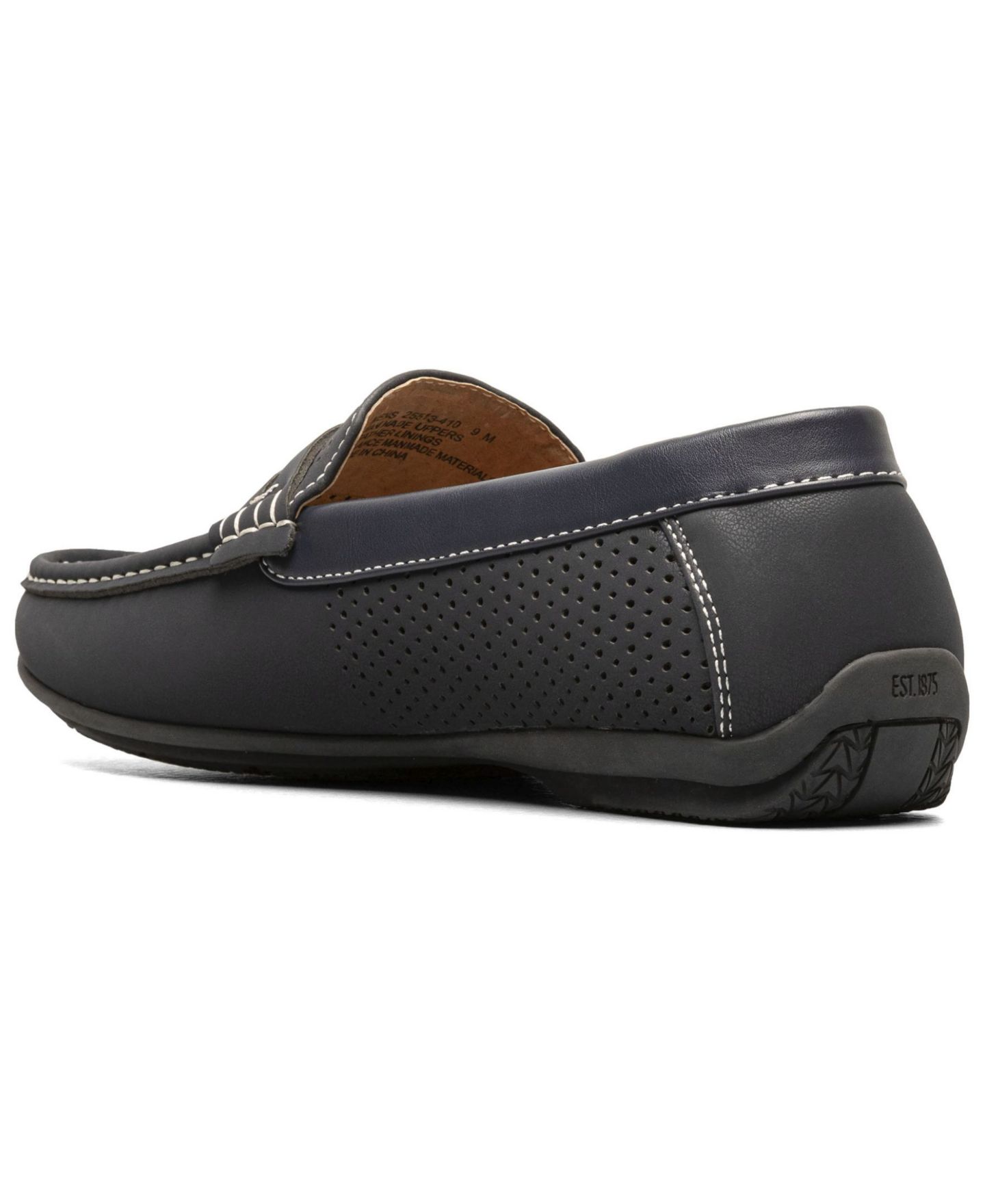 Мужские туфли Stacy Adams Corby Moccasin Toe Saddle Slip-on Loafer, цвет: Тёмно-синий — фото 8