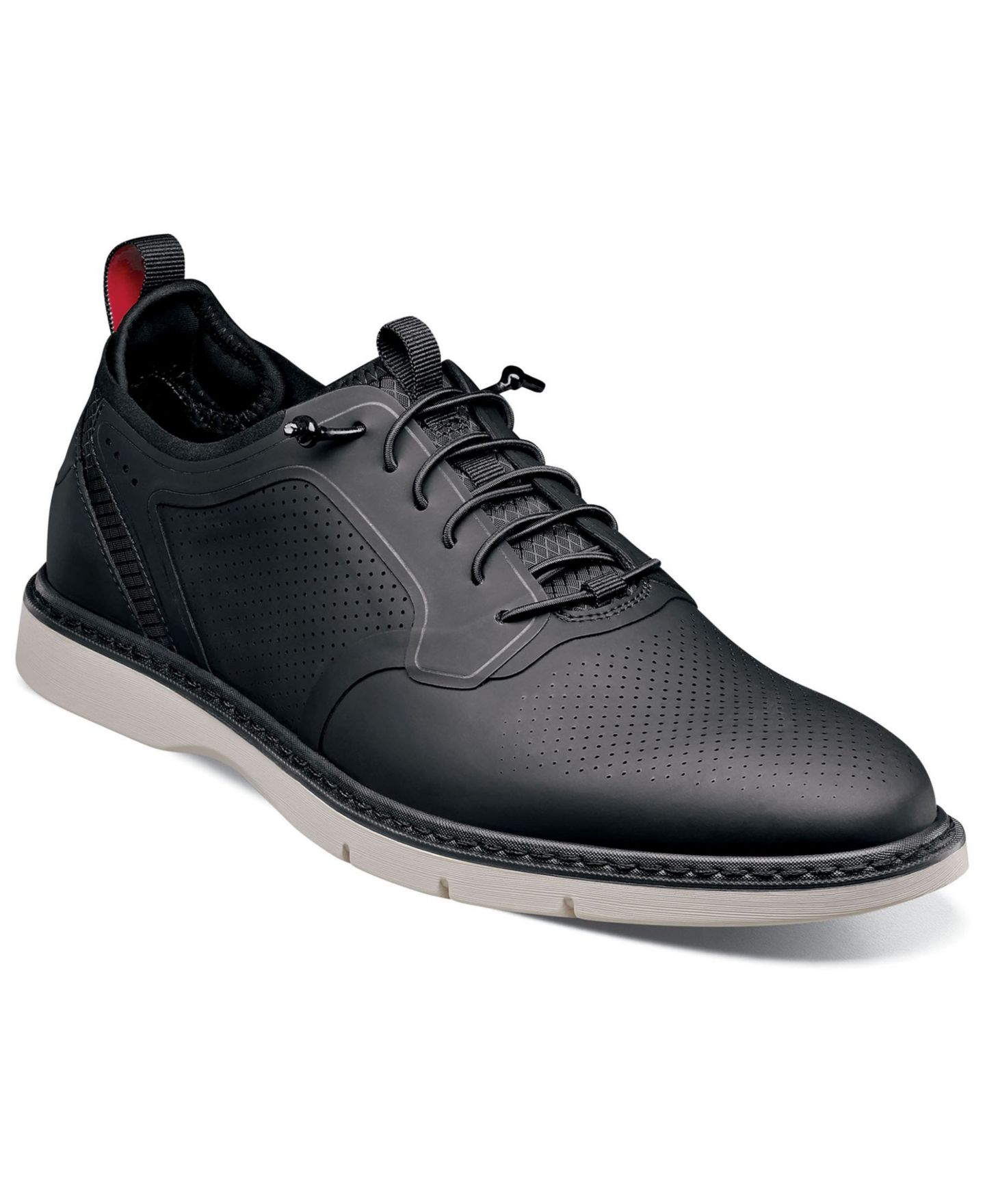 Обувь Stacy Adams Men's Synchro Plain Toe Elastic Lace Shoes, цвет: Чёрный — фото 1