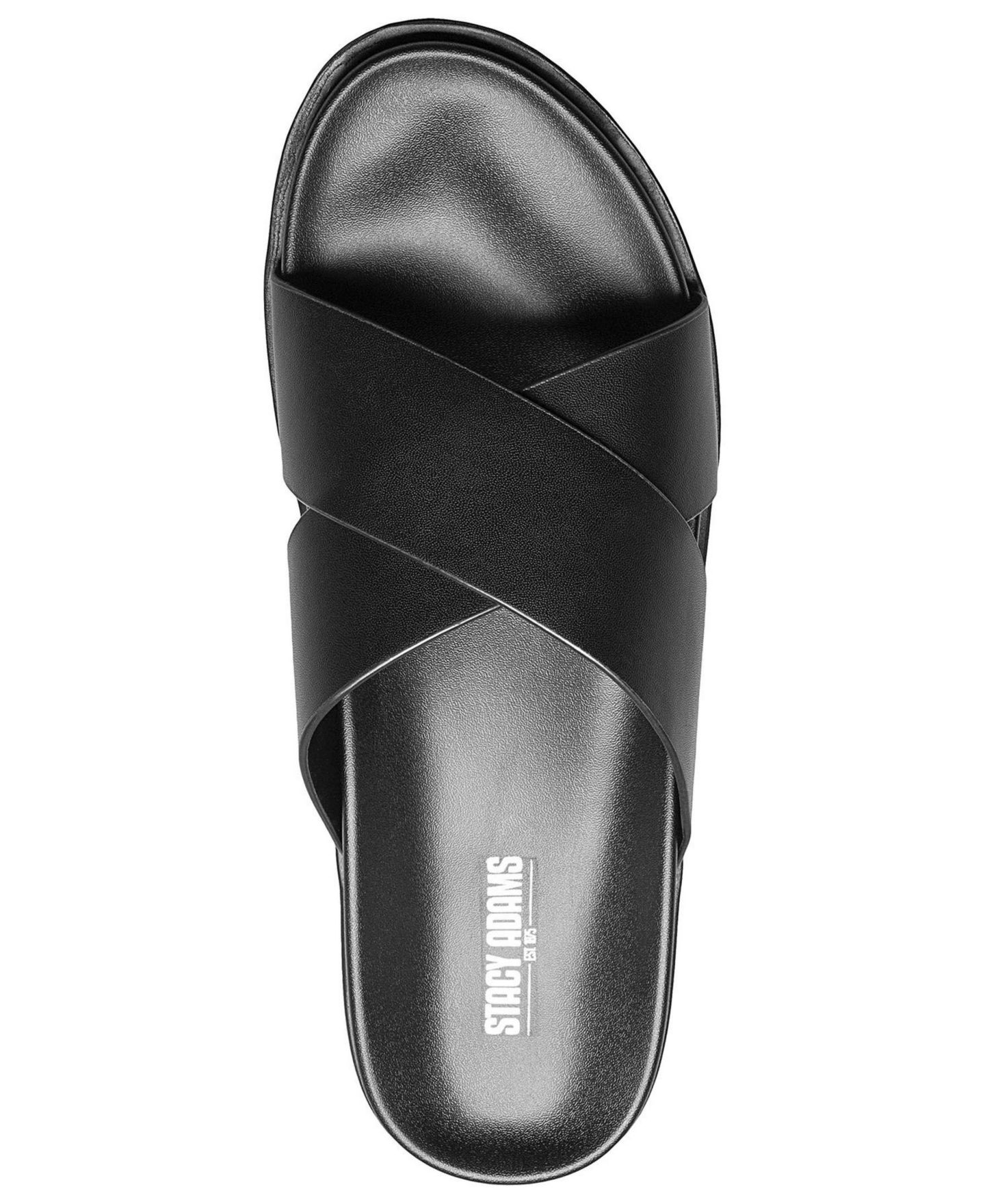 Мужские сандалии Stacy Adams Montel Cross Strap Slide Sandal, цвет: Чёрный — фото 4